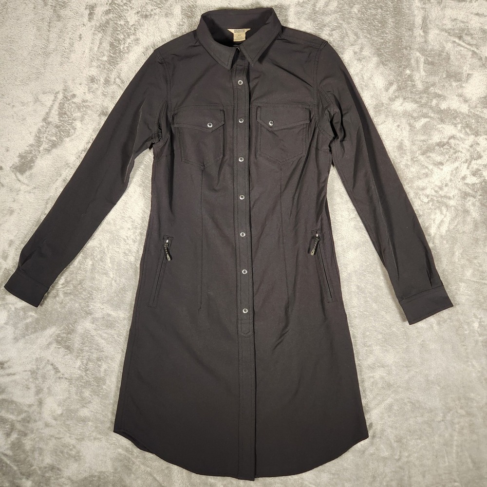 Duluth Trading Co Dress Womens XS 95705 Black Button-Down Utility EUC